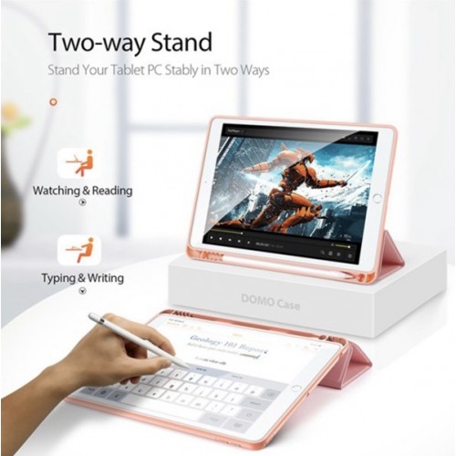 iPad Pro 12.9'' Case (2020/2021) | DUX DUCIS Domo Series Shockproof Tablet Cover Pin Connectork – Pink