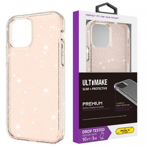 iPhone XR Glitter Fluorescent Colors ShockProof Phone Case (Ultimake) Gold