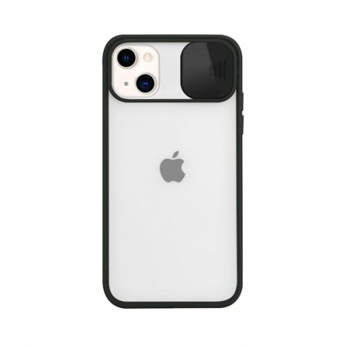 iPhone 6P 7P 8P Slide Camera Lens Protection Cover Phone Case ShockProof TPU (Case Mate) ) Black