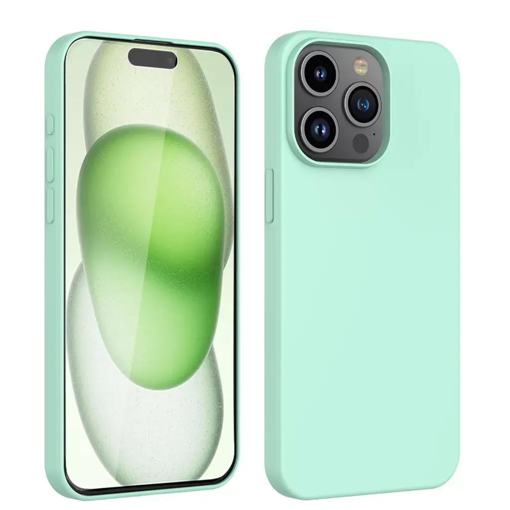 Silicone phone case without ring for samsung NOTE 8 MINT