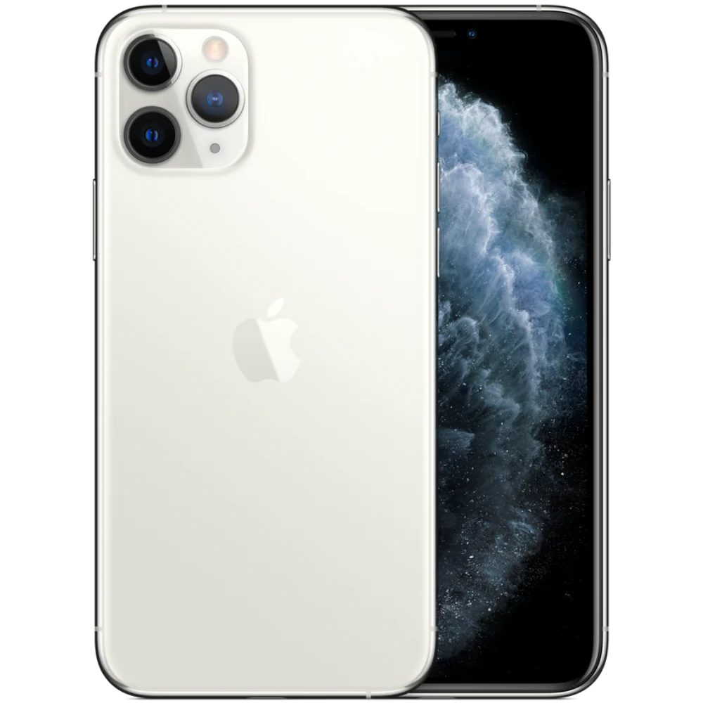 iPhone 11 Pro Max 256GB SS+eSim Silver A Grade 100% Battery Health( Refurbished )