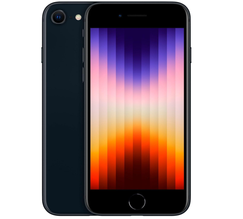 iPhone SE 2022 (3rd Gen)64GB SS+eSim Midnight A Grade 100% Battery Health( Refurbished )- Touch ID not work