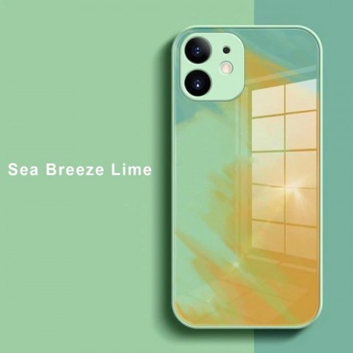 [M0610090023]  iPhone 12 6.1 Artistic ShockProof Phone Case (Biguo) Sea Breeze Lime