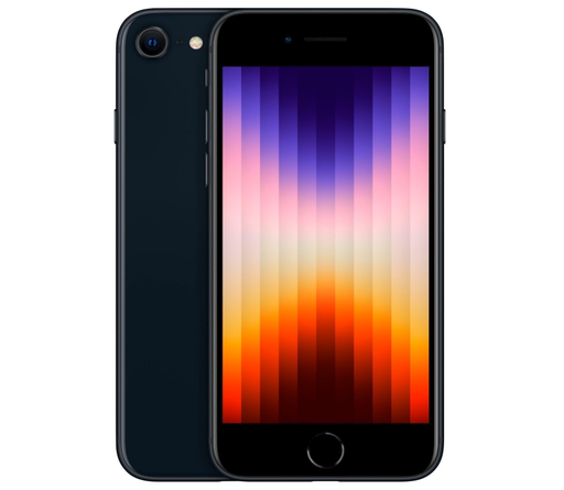 [M0010011191] iPhone SE 2022 (3rd Gen)64GB SS+eSim Midnight A Grade above 90% Battery Health( Refurbished )- Touch ID not work