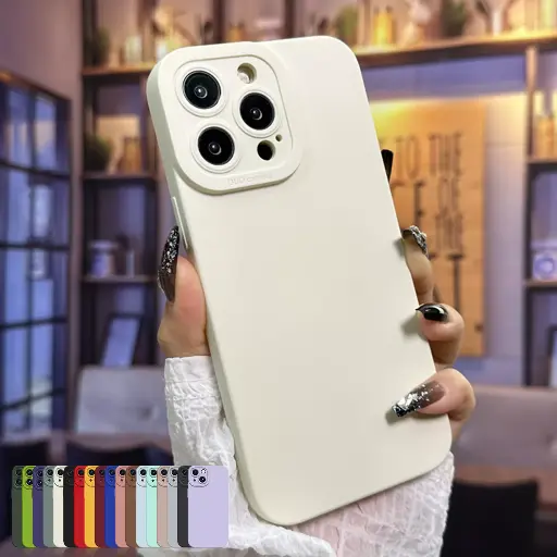 [M0860090078] Silicone phone case without ring for Samsung S10+ WHITE