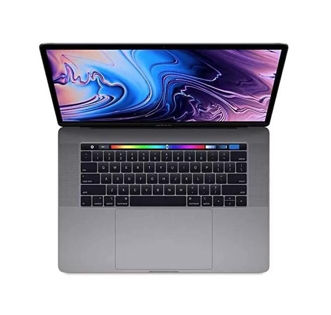 Apple MacBook Pro 15" 2018 A1990 6-Core i7-8750H 2.2-4.1GHz 32GB DDR4 512GB SSD Touch Bar Space Gray A Grade 100% Battery Health ( Refurbished )