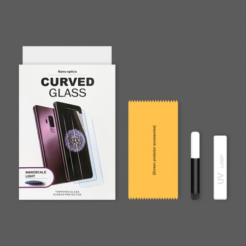 Samsung Galaxy UV Full Liquid Glue Screen Protector Tempered Glass