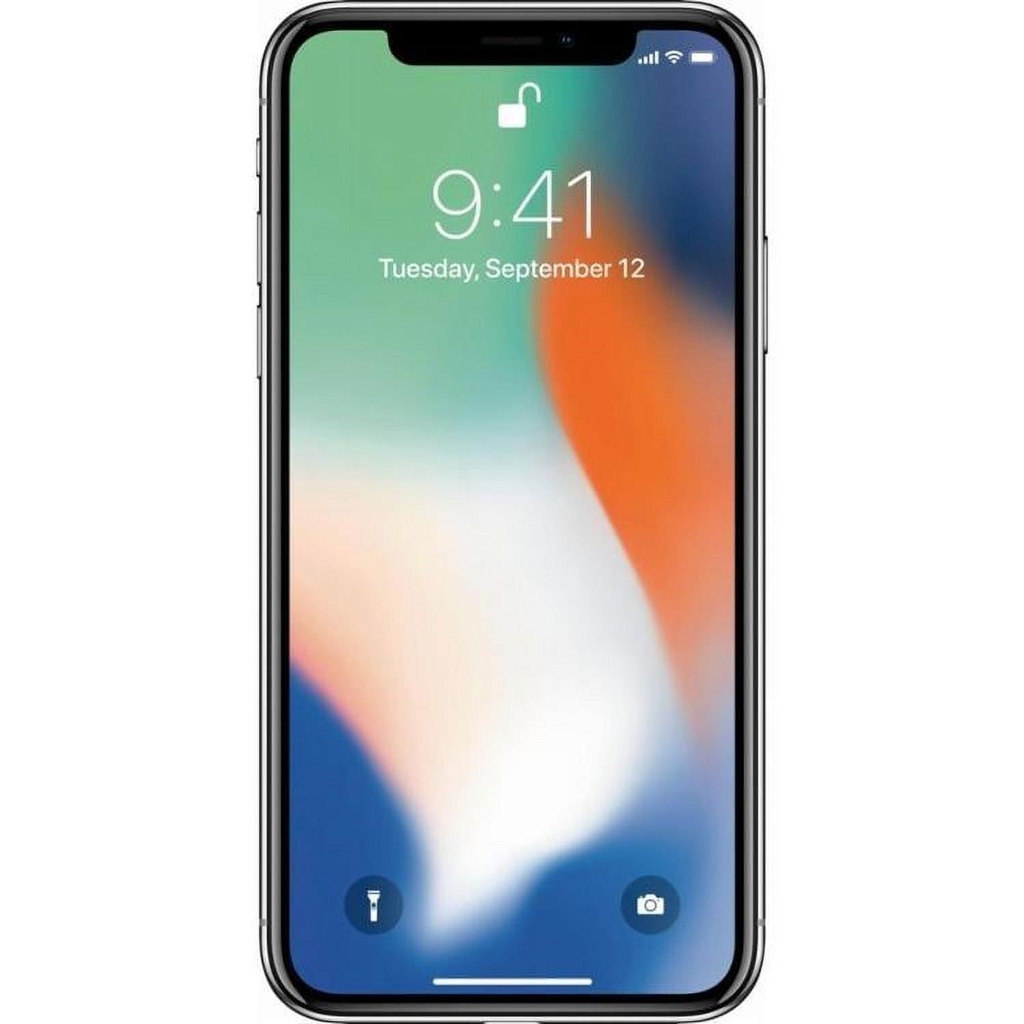 iPhone X 64GB Silver A Grade 100% Battery Health( Refurbished )