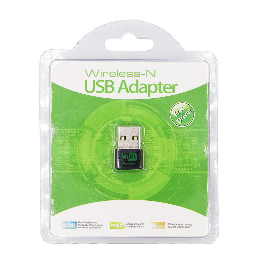 150Mbps Free-Driver Wireless-N USB Adapter Network Card