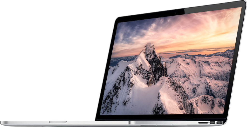 Apple MacBook Pro 15" A1398 Mid 2015 i7-4870HQ @ 2.6GHz 8GB DDR3 500GB SSD Silver A Grade ( Refurbished )
