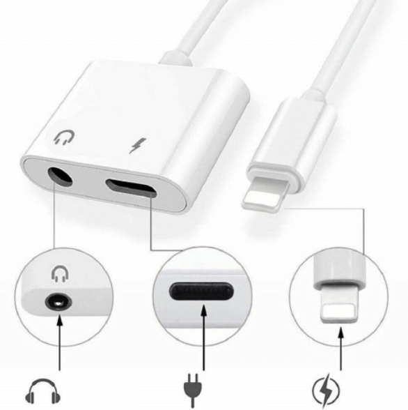 Aux123 Lightning to 3.5mm Audio & Connector & Charge Adapter Cable