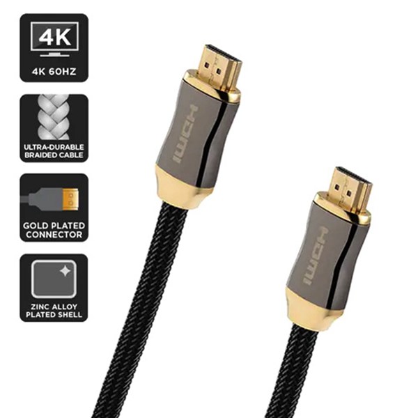 4K HDMI 2.0 High-Speed Cable with Ethernet Soft PVC Jacket HD830 1.5Meter