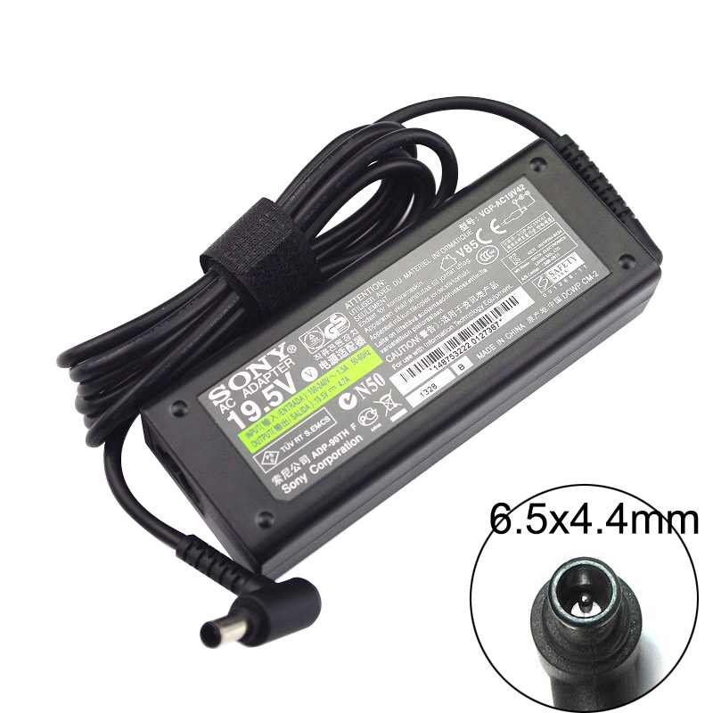 Sony Genuine Adapter Sony Vaio VGP-AC PCGA-AC VGN-S3 VGN-CS 19.5V 4.7Amp 90W 6.5*4.4mm