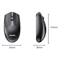 Philips SPK7337 USB 2.4G Build-in NANO receiver Wireless Mouse Black