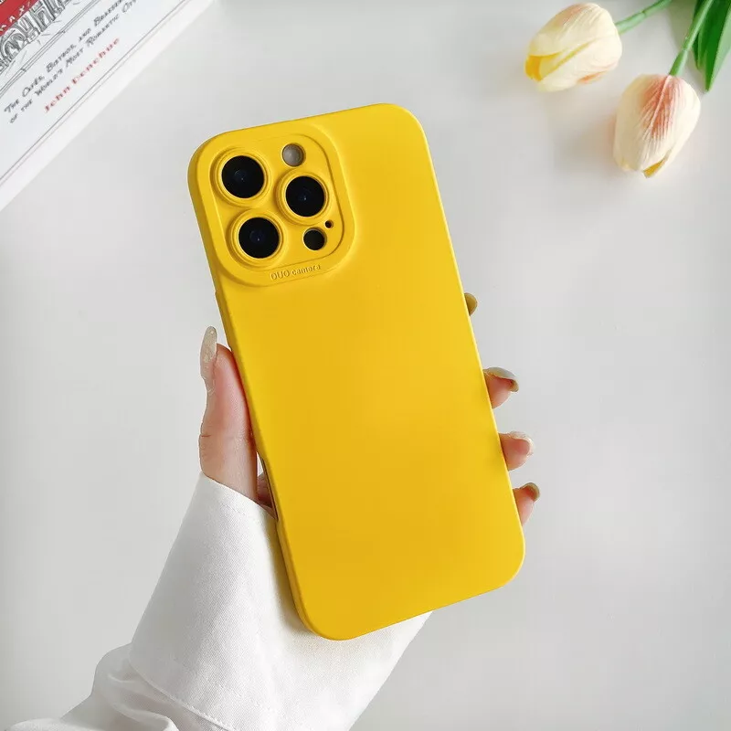 Silicone phone case without ring for Samsung S20+ YELLOW