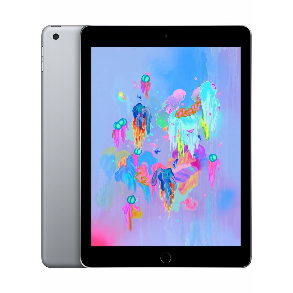 iPad 6th Gen 9.7" Cellular + Wi-Fi 128GB Silver A1954 A Grade above 90% Battery Health(Refurbished)