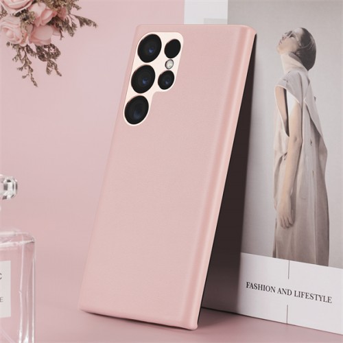 [M0970090249] Samsung S23 PU Leather Phone Covers Cases Grit Series (DUX DUCIS) Pink