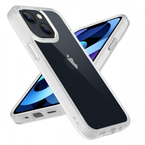 [M0770090103] iPhone 13 6.1 9H Tempered Glass Anti Scratch Clear ShockProof Phone Case (YUVAL) White Border