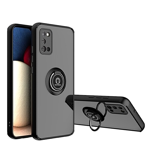 [M0580090001] iPhone XS Max ShockProof Phone Cover Case with 360 Magnet Ring Holder TPU + PC Protective Case Black (Q Shadow) 