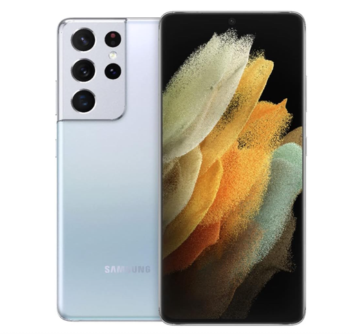 [M0020010798] Samsung Galaxy S21 Ultra 5G SS+eSim 128GB with 12GB RAM Phantom Silver A Grade ( Refurbished ) - (Minor Screen Burn)