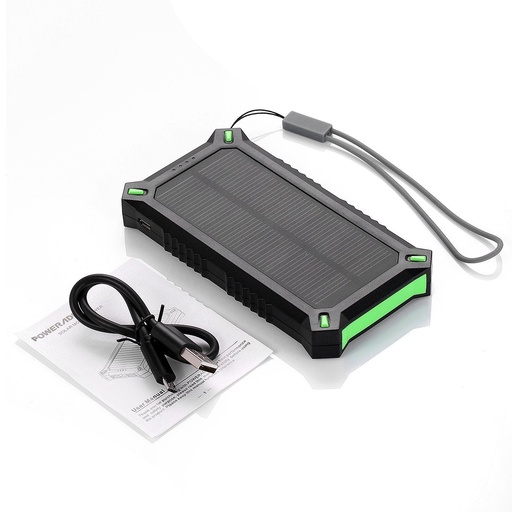 [E0180330002] 8000mAh Dual USB Solar Panel Battery Charger Power Bank WaterProof